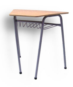 Pupitre trapezoidal - formalita roble - estructura gris mercurio